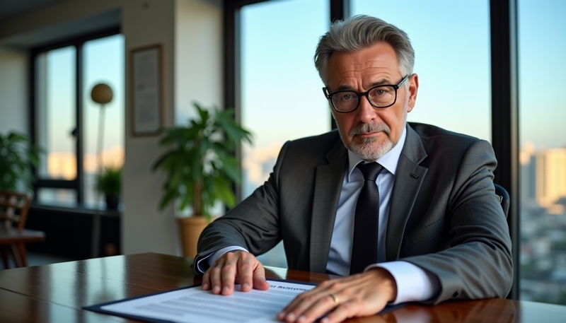 homme qui lit une lettre d'engagement